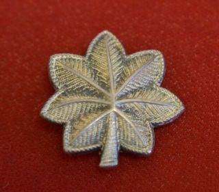 Vintage Sterling Silver Us Military Lieutenant Colonel Oak Leaf Insignia Pin 2