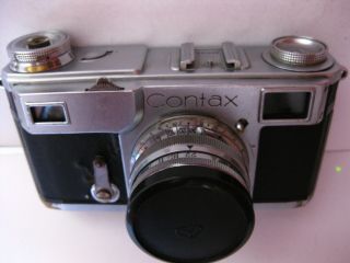 Contax Ii Zeiss Ikon Ca.  1937 Pre Ww2 Rangefinder Camera Jupiter 2/50 Lens Cap