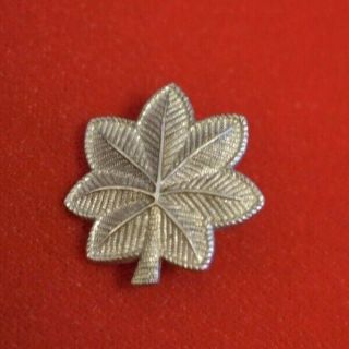 Vintage Sterling Silver Us Military Lieutenant Colonel Oak Leaf Insignia Pin