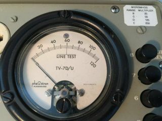 Near calibrated military tv7d/u tube tester test 12ax7 el34 6550 6l6 4