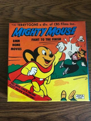 Vintage Mighty Mouse Fight To The Finish Terrytoons 210 8mm Film 1962