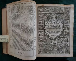 17th Century Bible King James / Holy Bible Containing The Old Testament