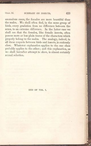The Descent of Man Charles Darwin (Origin of Species) Evolution 1st Ed 1871 11