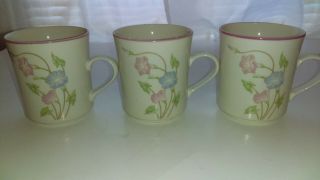 Vintage Newstone Coffee Mugs (3),  Primavera 8495 Series