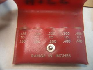 Vintage Starrett Machinist Tools S 830 F Small Hole 5 - Piece Gage Set. 6