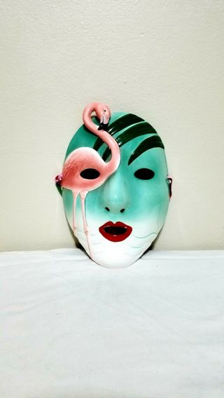 Pelzman Designs Vintage Ceramic Mask: Face Decorative Wall Hanging
