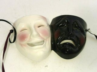 Vintage1990 About Face Clay Art Theater Laughing,  Comedy,  Tragedy Two Face Mask