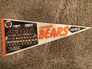 1985 Chicago Bears Bowl Champs NFL Vintage Pennant. 2