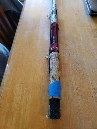 1 - Vintage Collectible Abu - Garcia Conolon 7 Foot Maroon Color Fishing Rod 2 Pc