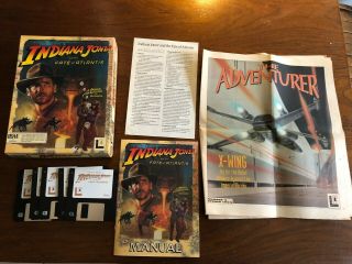 Indiana Jones And The Fate Of Atlantis (pc,  1992) - Vintage Lucasarts Classic