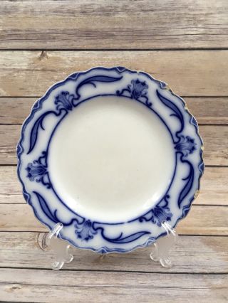 Vintage Grindley Flow Blue " Lotus " Pattern Plate England 9 "