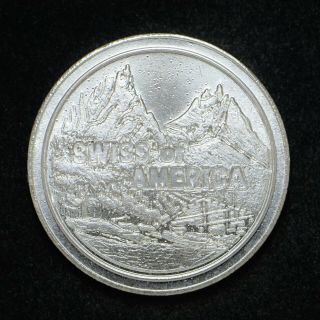 Vintage Swiss Of America 1 Oz Silver Round.  999 Fine (tb1111)