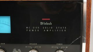 McIntosh MC 2105 Solid State Stereo Power Amplifier - 105 Watts 6