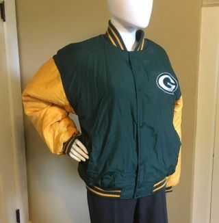 Competitor Nfl Green Bay Packers Vintage Jacket Adult M Embroidered Throwback