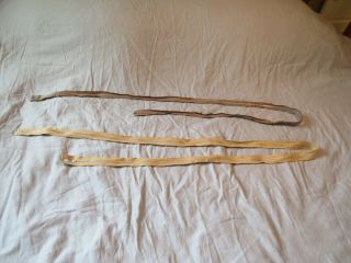 Two Vintage Very Long Ideal & Servalmetal Zippers 60 " And 66 " Beige Tan