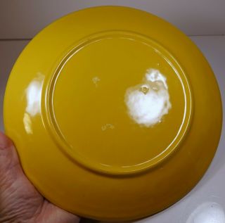 Vintage Bauer Pottery Ring Ware YELLOW Dinner Plate California 3