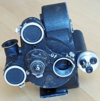 Bell & Howell Eyemo 71 35mm movie camera w/ winding ratchet | spyder turret 5