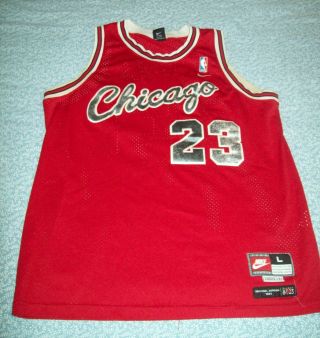 Mens L - Vtg Nba Chicago Bulls 23 Michael Jordan Nike 1984 Rookie Jersey