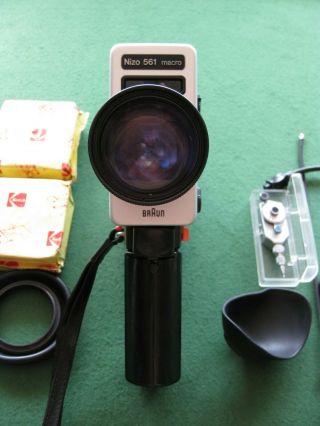 Braun Nizo 561 Macro with Variogon 7 - 56mm f1.  8 set with Kodak film & self timer 4