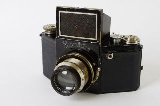 Exakta Vp Model B Camera With Carl Zeiss Jena Tessar 7.  5cm 1:2.  8 Lens
