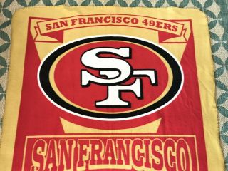Vintage San Francisco SF 49ers Soft Fleece Throw Blanket 50 