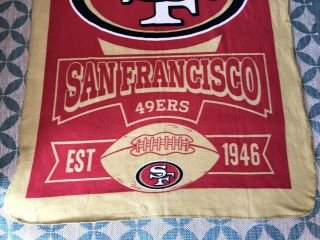Vintage San Francisco SF 49ers Soft Fleece Throw Blanket 50 