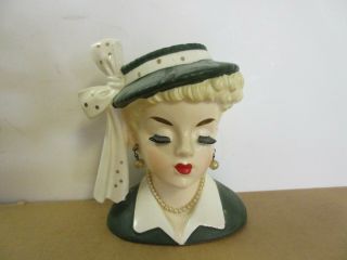 Vintage Lady Head Vase C2633b Napco 1961