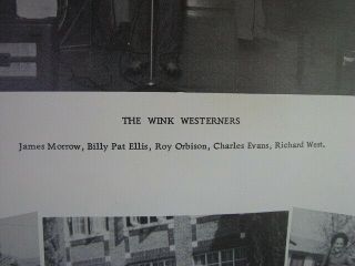 The Wildcat 1954 Yearbook Wink High School,  Wink Texas Roy Orbison SIGNED 10