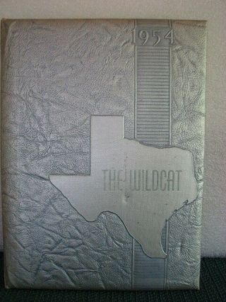 The Wildcat 1954 Yearbook Wink High School,  Wink Texas Roy Orbison Signed