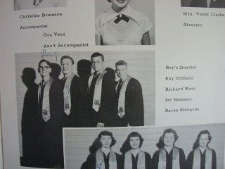 The Wildcat 1954 Yearbook Wink High School,  Wink Texas Roy Orbison SIGNED 4