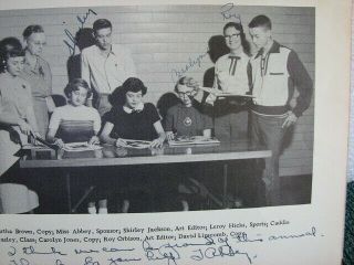 The Wildcat 1954 Yearbook Wink High School,  Wink Texas Roy Orbison SIGNED 5