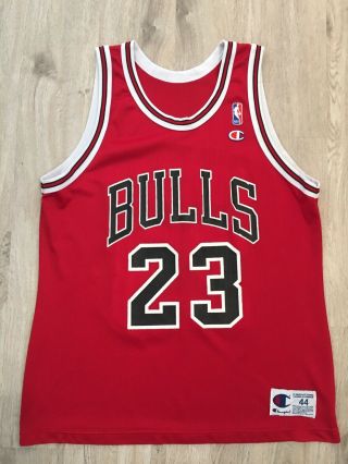 Vtg Champion Michael Jordan Jersey Chicago Bulls 23 Nba - Vintage 90s Size 44