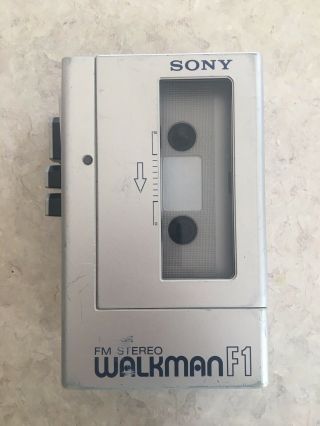 Vintage Sony Walkman Wm - F1 Fm Radio Cassette Player Partly