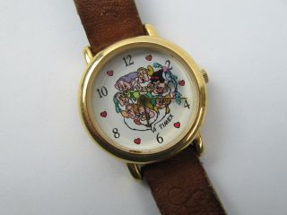 Vintage Timex Disney Snow White And The Seven Dwarfs Analog Watch W/ Battery
