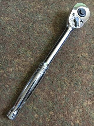 Vtg Snap On Tools 1/2” Quick Release Ratchet 10” Long Handle Chrome S713a Usa