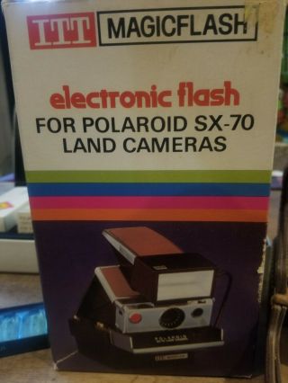 Polaroid SX - 70 Land Camera  with Case,  Flash,  Accessories Kit,  Boxes 5