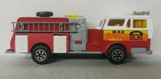 Vintage Majorette 3000 Fire Truck Engine 3033 1:47 Scale Diecast 2