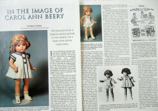 6p History Article - Rare Vtg Carol Ann Beery - Petite Sally - Compo Doll