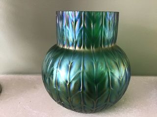 Vintage Loetz,  Kralik Green/blue Iriedescent Vase