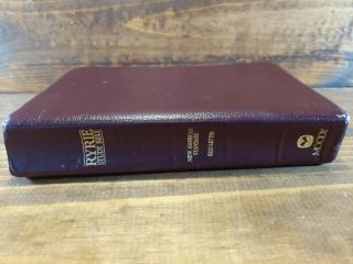 Vtg Ryrie Study Bible American Standard Red Letter Ed.  1978 Leather Bound