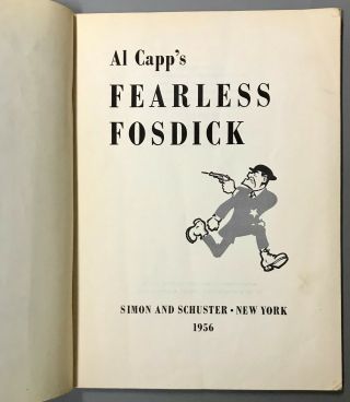 First Edition/Softcover Al Capp Fearless Fosdick… His Life and Deaths 1956 3