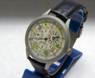 Molnija Regulateur.  Vintage Wristwatch For Men 