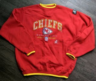 Vintage Kansas City Chiefs Logo Athletic Pro Line Crewneck Sweatshirt Size Xl
