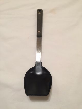 Ekco Flint Black Solid Plastic Spoon W/composite ; Usa Vintage