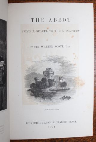 1871 The Waverley Novels Sir Walter SCOTT Centenary Edition 25 Volumes Leather 12