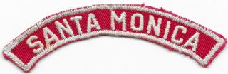 Santa Monica Red And White Rws Community Strip Vintage Boy Scouts Bsa