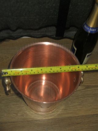 VINTAGE FRENCH VILLEDIEU COPPER CHAMPAGNE WINE COOLER ICE BUCKET CONDITIO 5