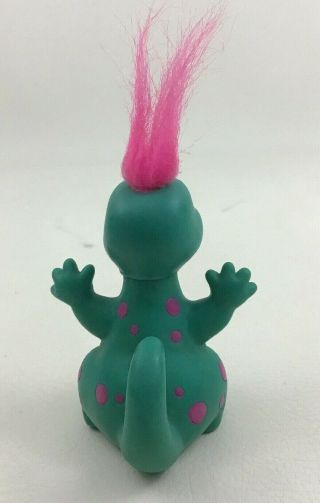 Vintage Russ Troll Dinosaur Hatchling PVC Figure 1990s Purple Pink Green Dragon 3