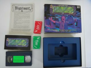 Nightmare II 2 VHS Video Board Game Expansion Complete 1991 Vintage 4