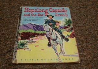 Vintage A Little Golden Book Hoplong Cassidy And The Bar 20 Cowboy Edition B
